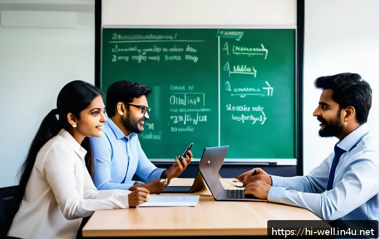 웰빙코디네이터와 건강 프로젝트 관리 - A vibrant office scene showcasing a diverse team of Indian health project professionals engaged in a...