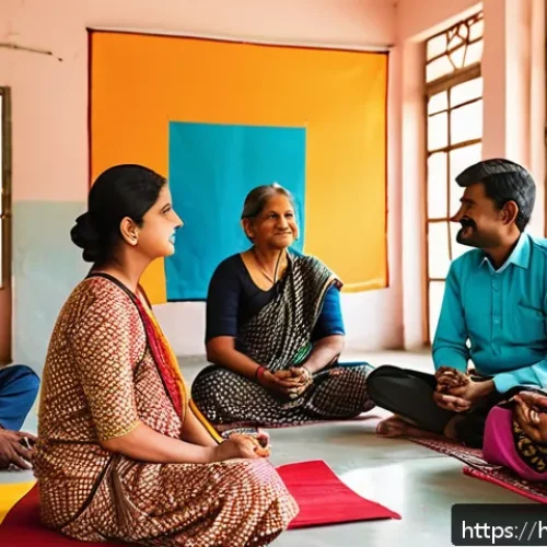 Home 33 웰빙코디네이터 실습 장소 찾기 - A diverse group of people from various age groups and backgrounds engaged in a community wellbeing a...